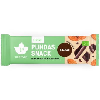 Puhdistamo Puhdas Snack Органический батончик с миндалем и какао 40 г