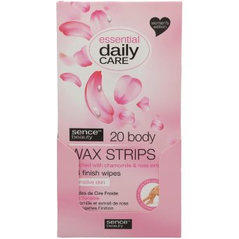 Восковые полоски для депиляции Sencebeauty 20 шт Sensitive Skin