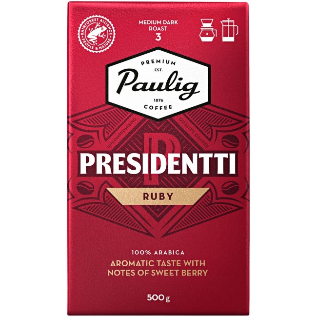 Кофе молотый для фильтра Paulig Presidentti Ruby 500 гр