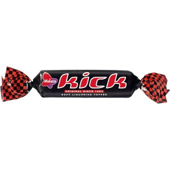 Мягкая ириска с лакрицей Malaco Kick 19 гр