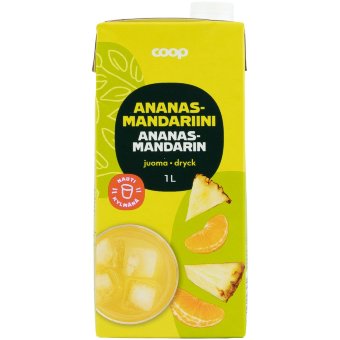 Напиток с ананасом и мандарином Coop 1 л Напиток с ананасом и мандарином Coop 1 л
