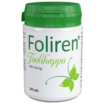 Фолиевая кислота Foliren Foolihappo (1 табл в день) 400 мкг 100 табл Фолиевая кислота Foliren Foolihappo (1 табл в день) 400 мкг 100 табл