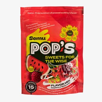 Безсахарная леденцовая карамель Semu Pop´s с облепиховым маслом, витаминами C и D 84 гр
