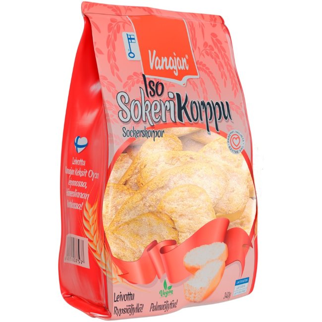 Сухари сахарные Vanajan Iso Sokerikorppu 340 гр