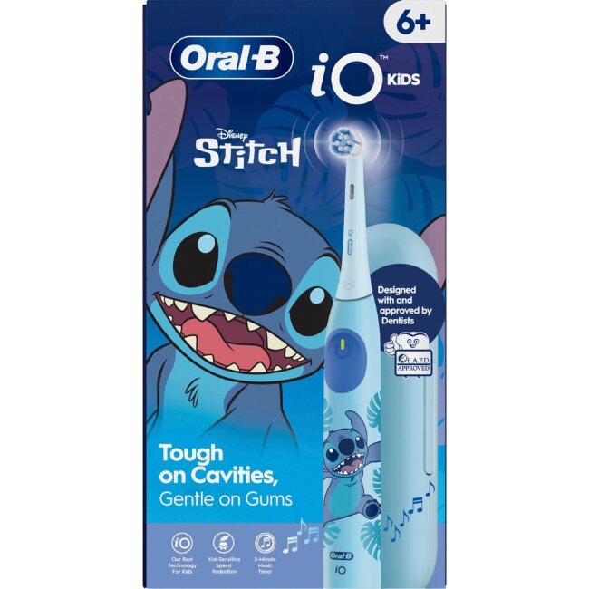 Электрическая зубная щетка Oral-B iO2 Kids 6+ Stitch + дорожный чехол Электрическая зубная щетка Oral-B iO2 Kids 6+ Stitch + дорожный чехол