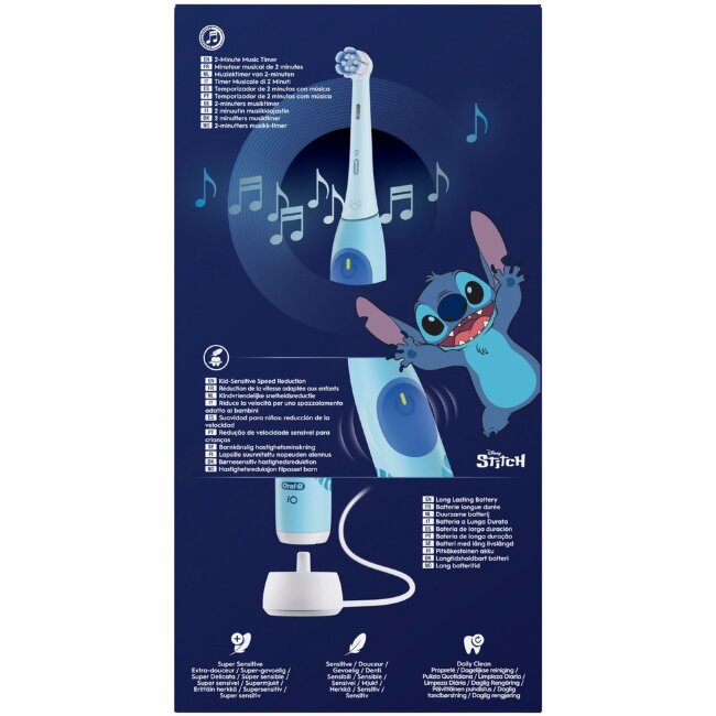 Электрическая зубная щетка Oral-B iO2 Kids 6+ Stitch + дорожный чехол Электрическая зубная щетка Oral-B iO2 Kids 6+ Stitch + дорожный чехол