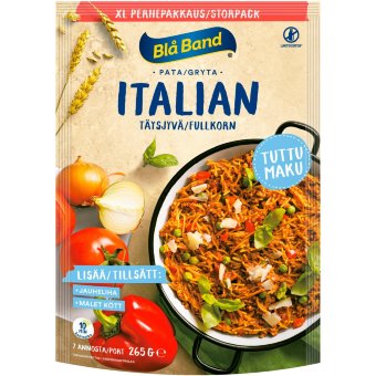 Безлактозная мультиупаковка Blå Band XL итальянский густой рагу с цельнозерновыми спагетти, овощами и специями 265 гр