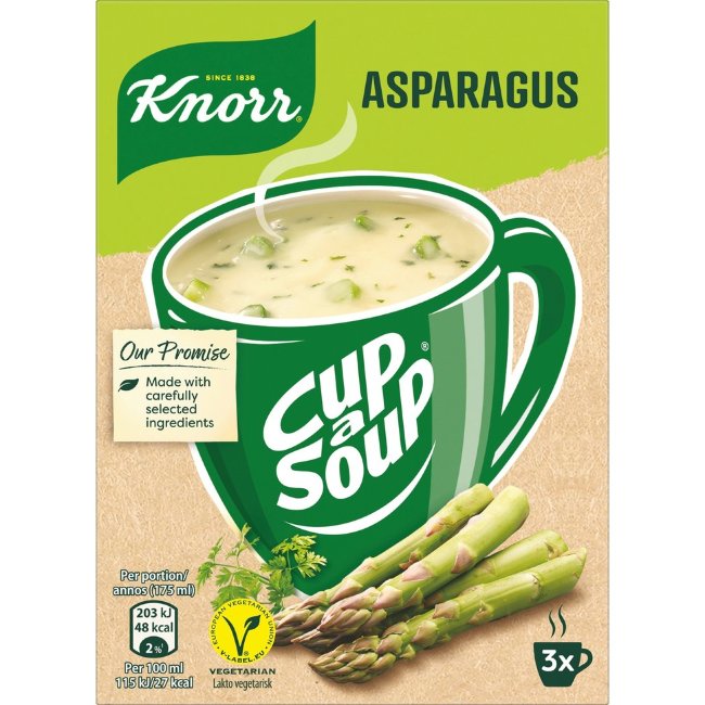 Суп-пюре с спаржей Knorr Cup a Soup (уп 3 шт) 36 гр