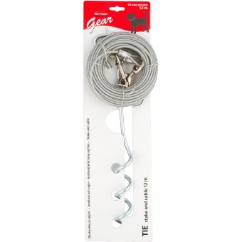 Стопорный земельный крюк с тросом 12 метров для собак Best Friend TIE