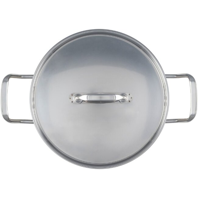 Классическая стальная кастрюля Heirol 24 см 5,5 л с крышкой Steely Classic Triply Классическая стальная кастрюля Heirol 24 см 5,5 л с крышкой Steely Classic Triply