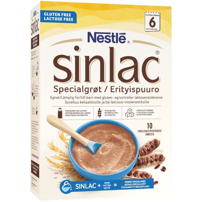 Безмолочная и безглютеновая рисовая каша Nestlé Sinlac 6 мес 500 гр