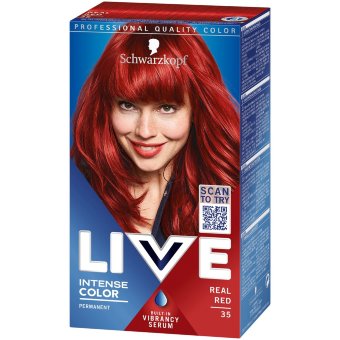 Краска для волос Schwarzkopf LIVE 35 Real Red Краска для волос Schwarzkopf LIVE 35 Real Red