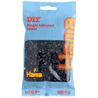 Бусины для термопластики Hama черные 1000 шт