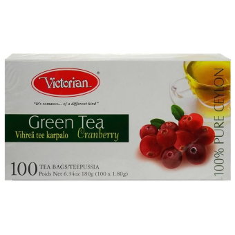 Чай Victorian (зелёный с клюквой) 100 шт