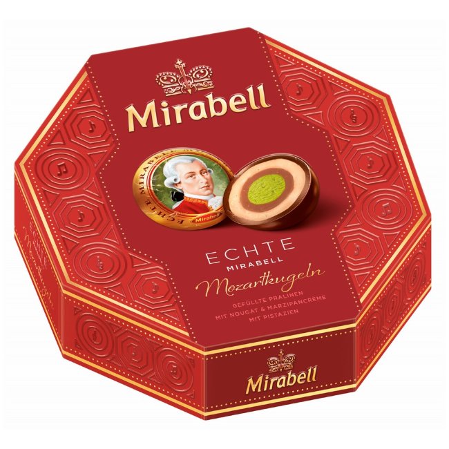 Шоколадные конфеты Моцарт Mirabell Mozart фисташковые 171 гр