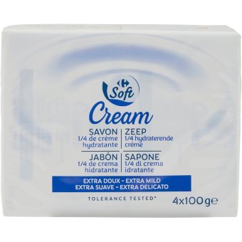 Крем-мыло Carrefour Soft Cream (уп 4 шт) 400 гр