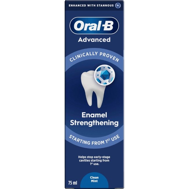 Зубная паста Oral-B Advanced Enamel Strengthening Clean Mint 75 мл Зубная паста Oral-B Advanced Enamel Strengthening Clean Mint 75 мл