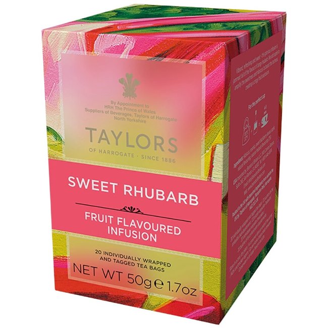 Травяной чай без кофеина Taylors of Harrogate Sweet Rhubarb 20 пакетов
