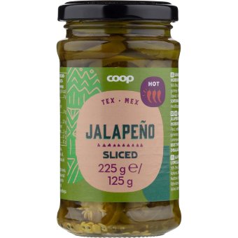 Ломтики халапеньо Coop в рассоле острые 225 гр Ломтики халапеньо Coop в рассоле острые 225 гр