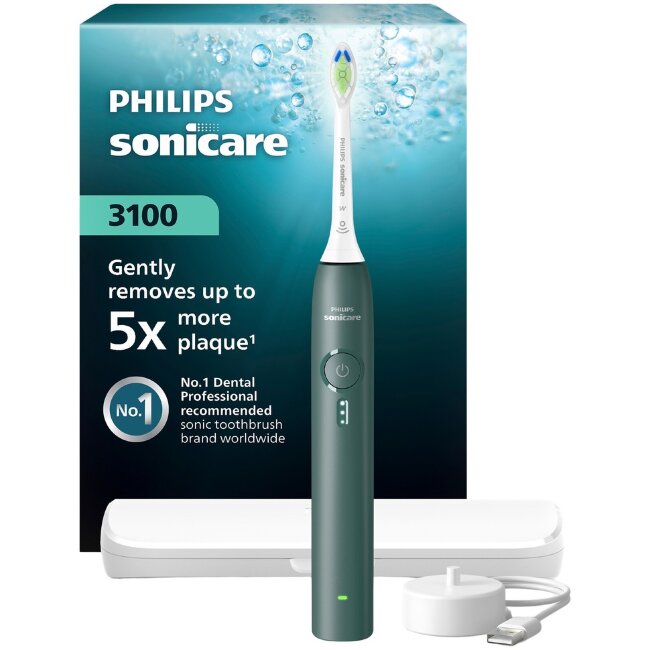 Электрическая зубная щетка Philips Sonicare 3100 HX4033/26 серая Электрическая зубная щетка Philips Sonicare 3100 HX4033/26 серая