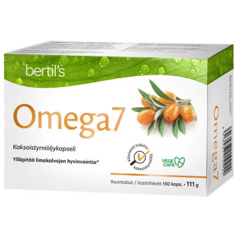 Витамины с маслом облепихи Omega7 150 капсул Bertils