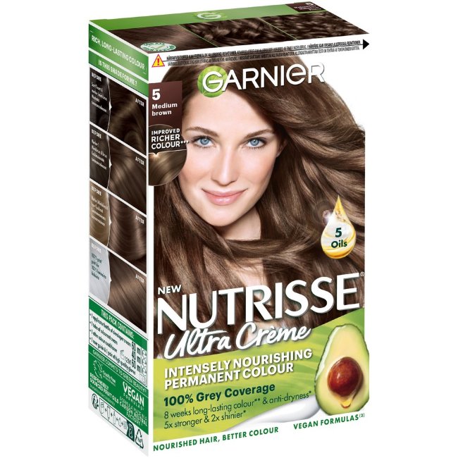 Крем-краска для волос Garnier Nutrisse Ultra Creme 5.0 средне-коричневый 1 шт