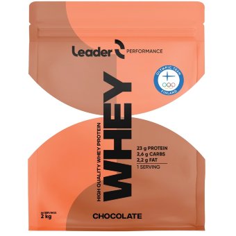 Сывороточный протеин Leader Performance Whey, порошок со вкусом шоколада 2 кг