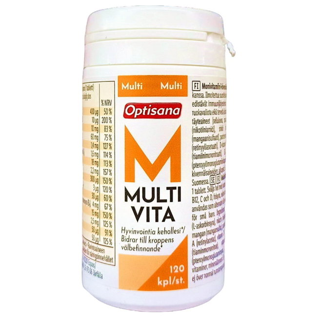 Мультивитамины OPTISANA MULTI MONIVITAMIINI 120 таб.