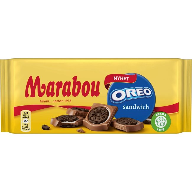Шоколад с печеньем Marabou Oreo Sandwich 92 гр