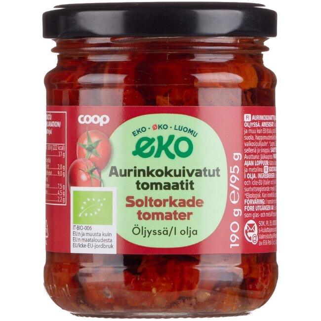 Сушеные на солнце органические помидоры Coop Eko 190/95 гр