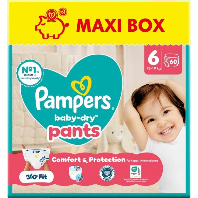 Подгузники-штанишки Pampers BabyDry S6 13-19 кг 60 шт Подгузники-штанишки Pampers BabyDry S6 13-19 кг 60 шт