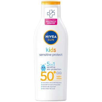 Солнцезащитный лосьон для детей Nivea Sun spf50 Kids Sensitive Protect Play 200 мл