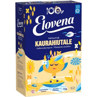 Цельнозерновые овсяные хлопья Elovena 1 кг Цельнозерновые овсяные хлопья Elovena 1 кг