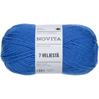 Пряжа Novita 7 Veljestä 100 гр lobelia 136