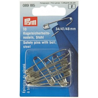 Булавки Prym с шариковым наконечником 34/41/48 мм