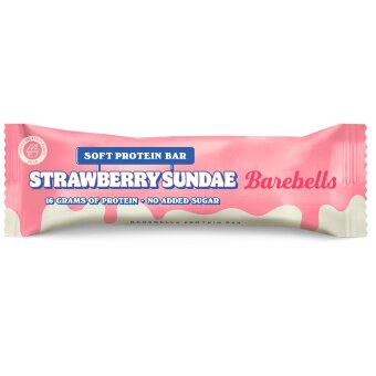 Протеиновый батончик Barebells Strawberry Sundae с клубничным мороженым 55 гр