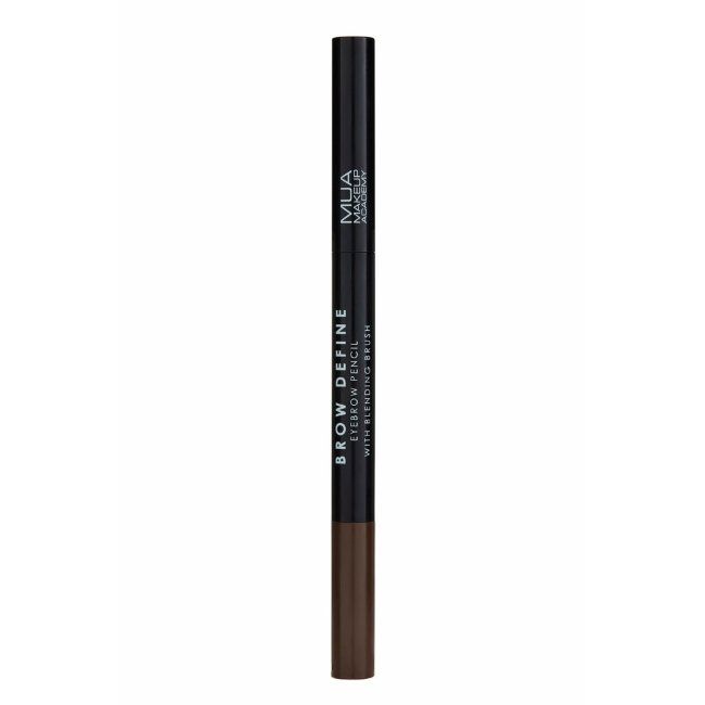 Карандаш для бровей MUA Make Up Academy Brow Define с кисточкой для растушёвки темно-коричневый
