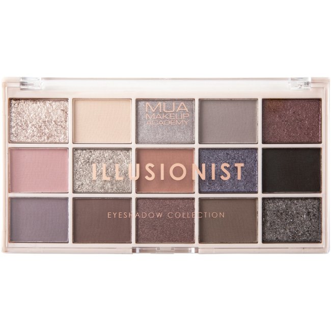 Палетка теней для век MUA Make Up Academy 15 оттенков 12 гр Illusionist