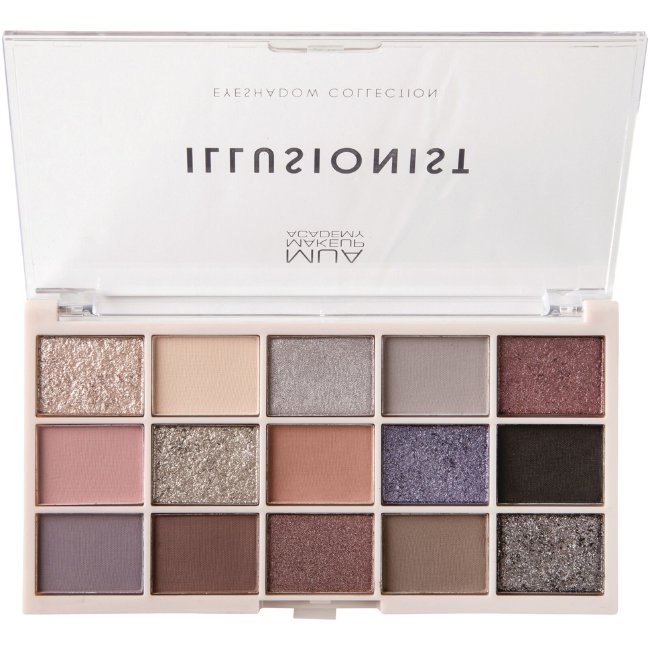 Палетка теней для век MUA Make Up Academy 15 оттенков 12 гр Illusionist