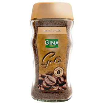 Кофе растворимый Gina Gold 200 гр ст/банка