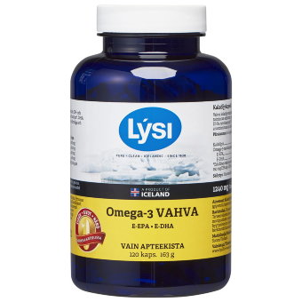 Витамины рыбий жир усиленный Омега-3 VAHVA 120 капсул LYSI Витамины рыбий жир усиленный Омега-3 VAHVA 120 капсул LYSI