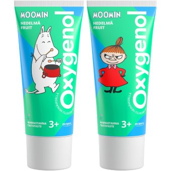 Зубная паста Oxygenol Moomin фруктовая 50 мл 3+ Зубная паста Oxygenol Moomin фруктовая 50 мл 3+