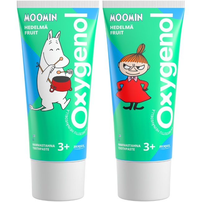 Зубная паста Oxygenol Moomin фруктовая 50 мл 3+