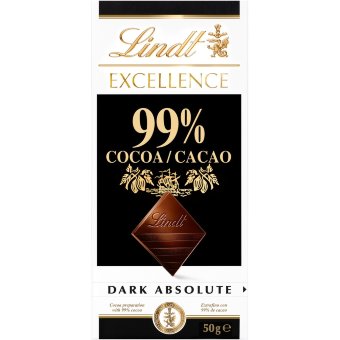 Темный шоколад с 99% какао Lindt 100 гр
