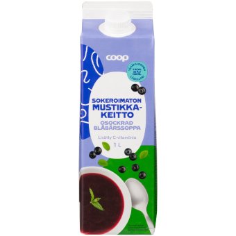 Несладкий черничный кисель Coop 1 л