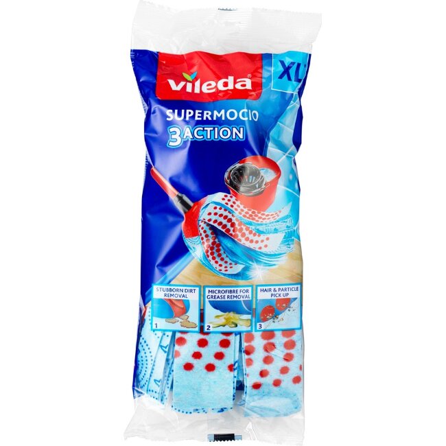 Сменная насадка для швабры Vileda SuperMocio 3Action Сменная насадка для швабры Vileda SuperMocio 3Action