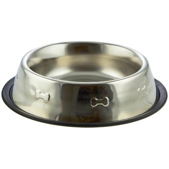 Стальная миска для собаки с противоскользящим покрытием 0,75 л