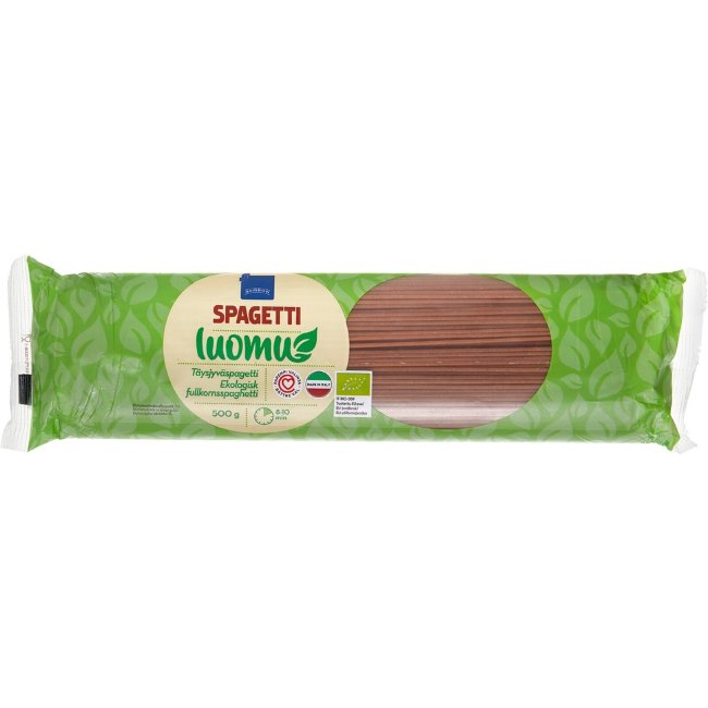 Спагетти цельнозерновые органические Rainbow Luomu 500 гр