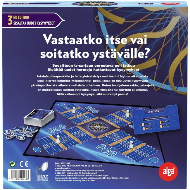 Настольная игра Alga Haluatko Miljonääriksi 3rd edition Настольная игра Alga Haluatko Miljonääriksi 3rd edition