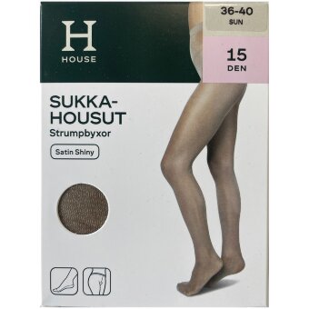 Женские блестящие колготки House Satin Shiny 15 ден, размер 36-40